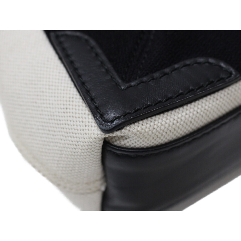 Balenciaga Cabas black Navy handbag pouch canvas calfskin XS shoulder bag Blue - Picture 6 of 7